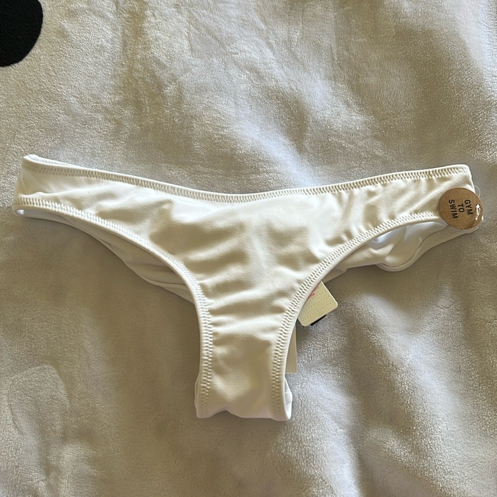 VS Pink Ruched Bikini Bottoms